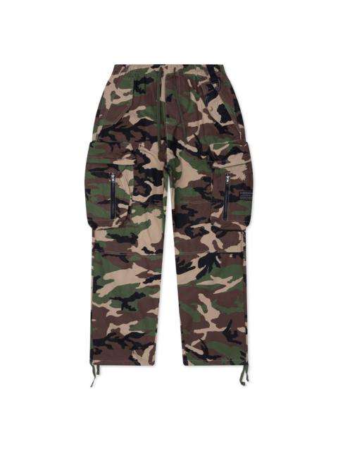 STAR CAMO CARGO PANTS - KELP