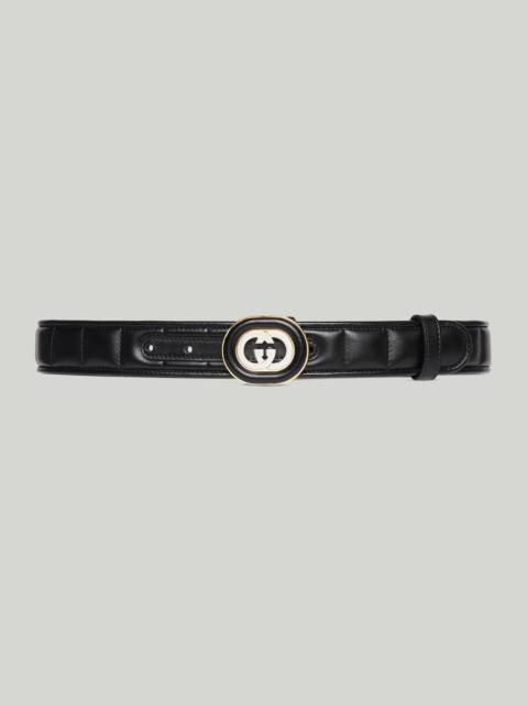Belt with Interlocking G buckle