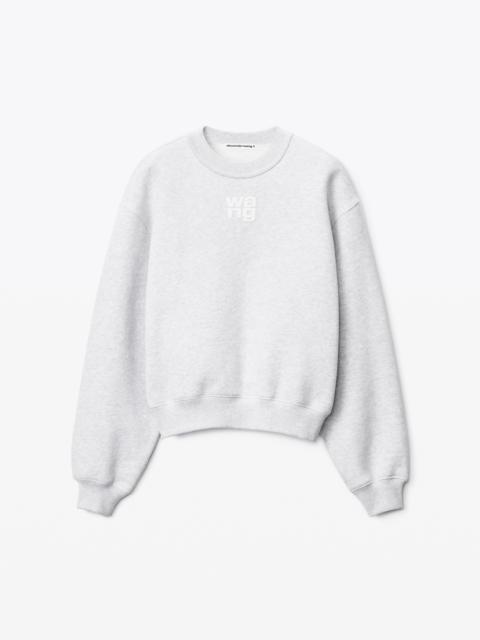PUFF LOGO SWEATSHIRT IN STRUCTURED TERRY