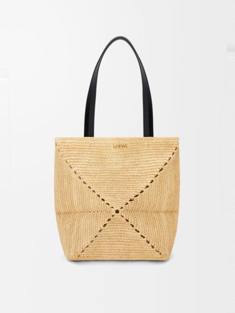 Puzzle Fold Tote in raffia