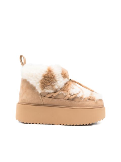 50mm Teddy platform shearling boots
