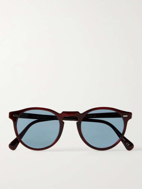 Gregory Peck Round-Frame Acetate Sunglasses
