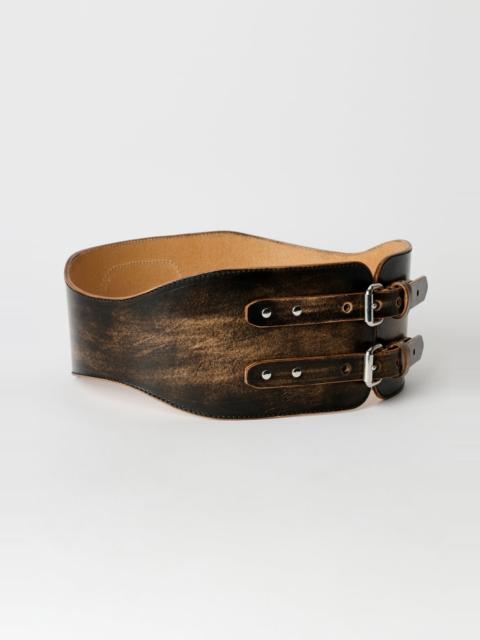 Sunny Girdle Belt Vintage Black Leather