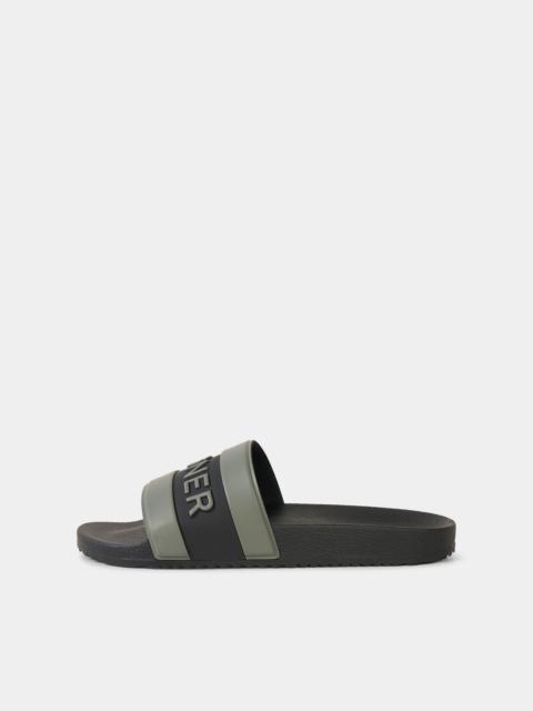 Slides Belize in Olive green/black