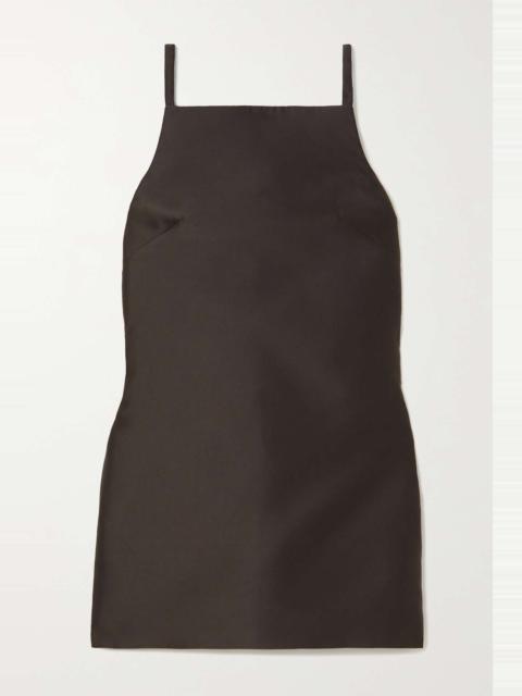 Duchesse-satin mini dress