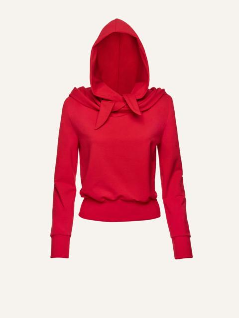 Babouchka style hoodie in red