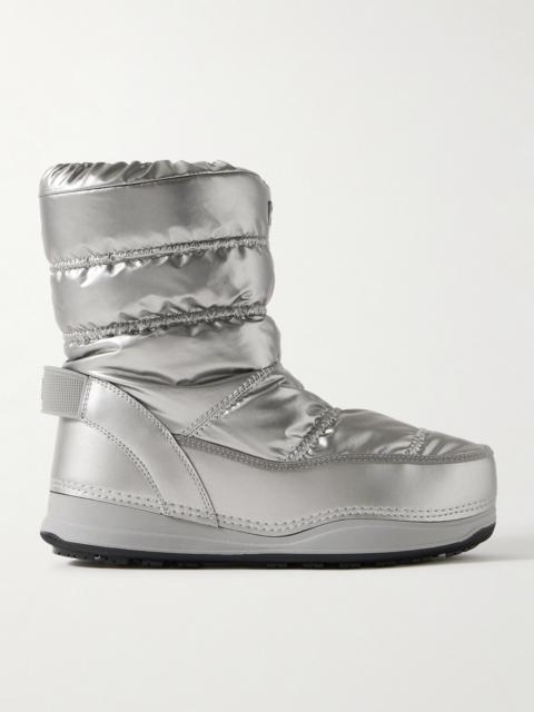 La Plagne 19 Leather-trimmed Quilted Metallic Shell Snow Boots