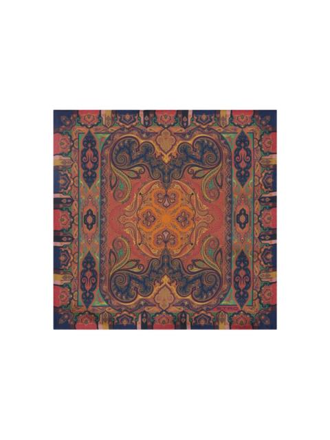 floral paisley silk pocket square