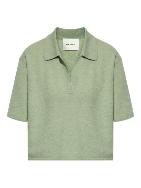 polo-collar short-sleeve T-shirt