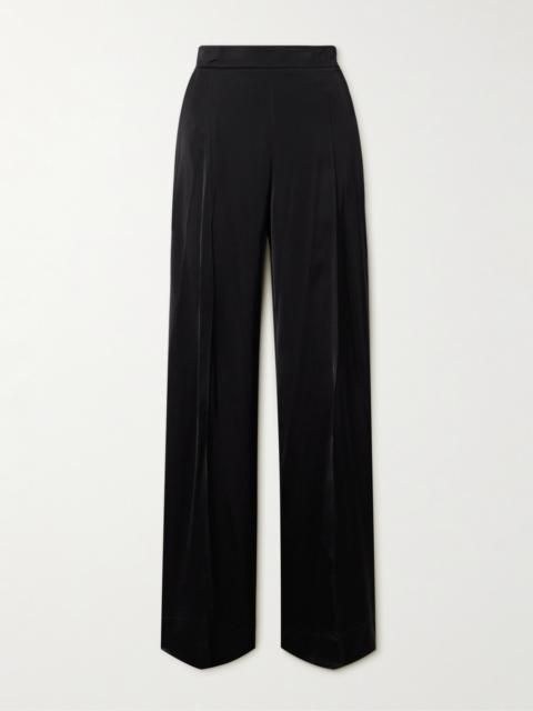 Crepe De Chine Wide-leg Pants