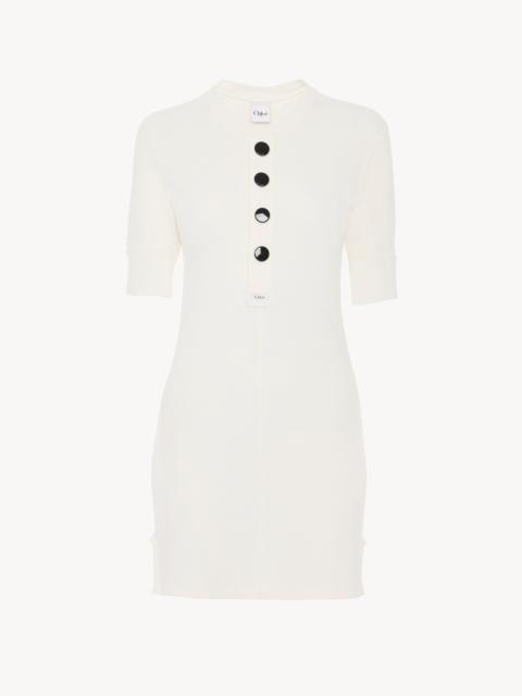 FITTED HENLEY MINI DRESS IN COTTON JERSEY