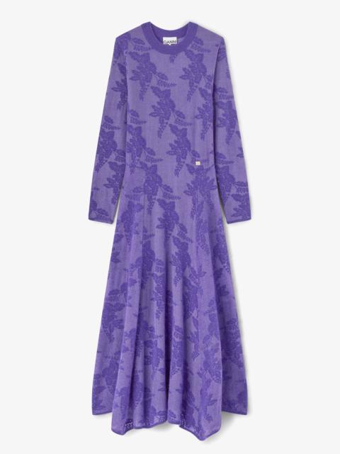 PURPLE SHEER FLOWER DRESS