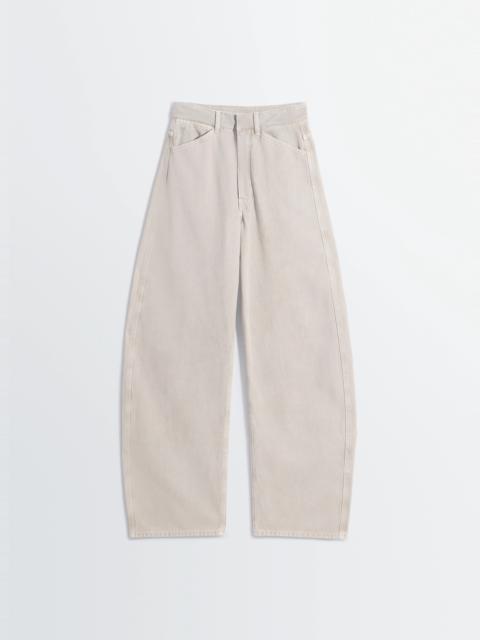 HIGH WAISTED CURVED PANTS IN HEAVY BROKEN TWILL SNOW