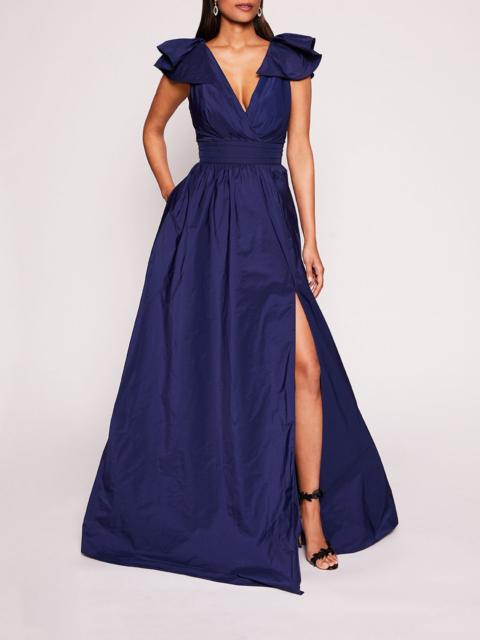 BOW TAFFETA GOWN