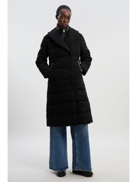 Wool Hybrid Padded Puffer Midi Coat