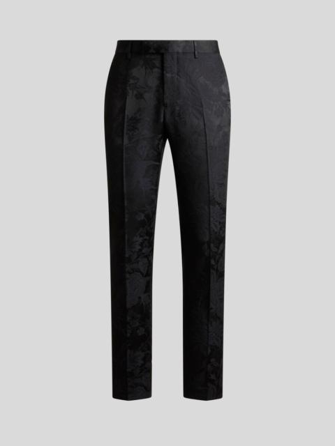 WOOL-BLEND JACQUARD TROUSERS