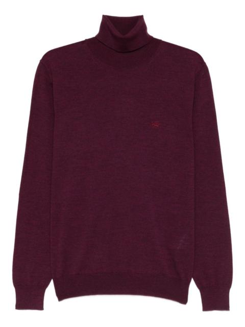 roll-neck embroidered top