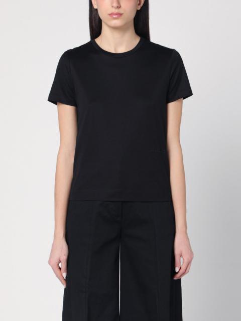 Black cotton T-shirt