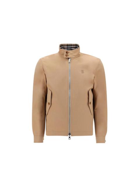 Burberry Reversible Check Wool Cotton Harrington Jacket Beige