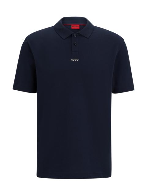 COTTON-PIQUÉ POLO SHIRT WITH LOGO PRINT