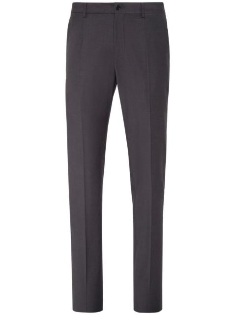 pressed-crease tailored trousers