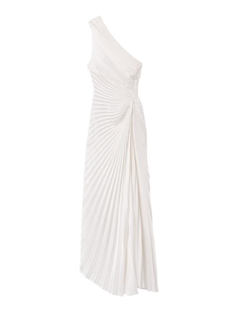 Lara Satin Pleated Midi Dress