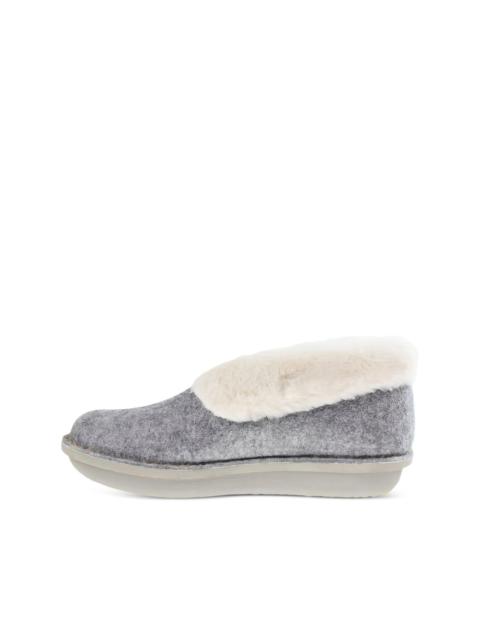 fur trim step flow low sandals