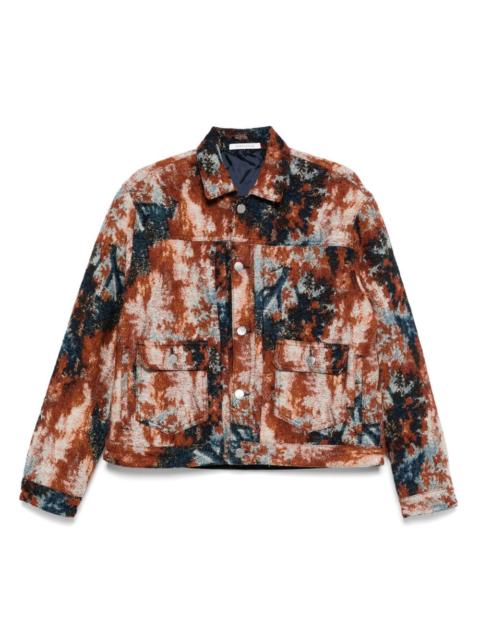 abstract-print shirt jacket
