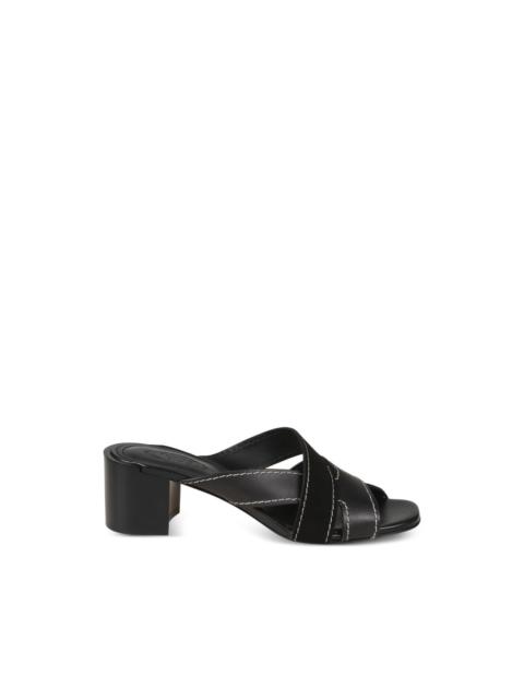 crossover stitch sandals