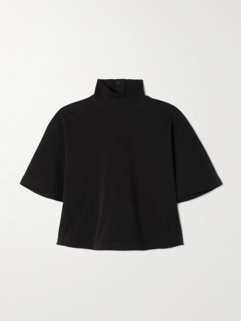 Cropped Cotton-jersey Turtleneck T-shirt