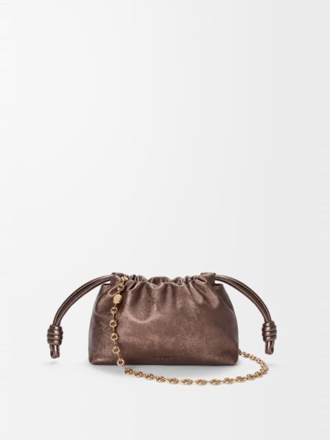 Mini Flamenco purse in moiré printed calfskin