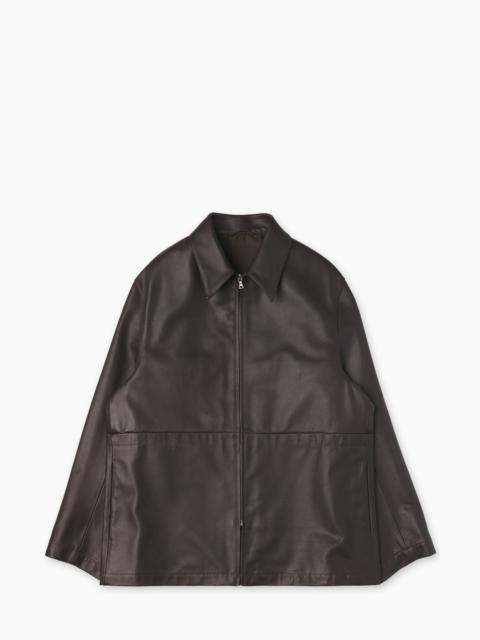 KAPTAIN SUNSHINE SHEEPSKIN ZIP JACKET BROWN