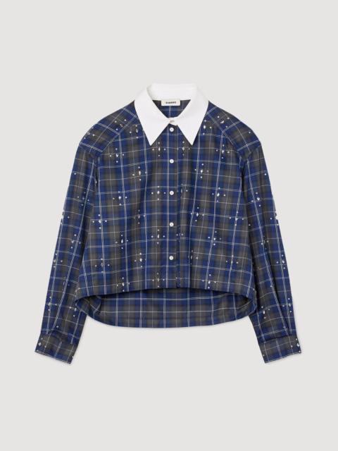 RHINESTONE CHECK SHIRT