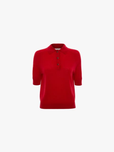 Polo Top In Cardinal Red