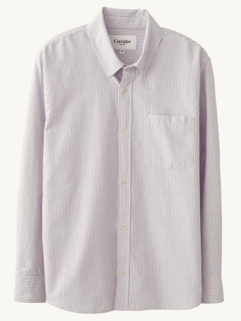 STRIPE OXFORD LS - PURPLE