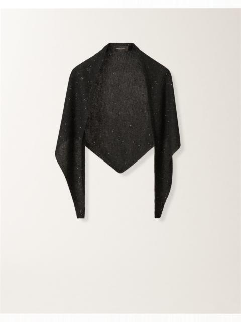 Wool and silk foulard with sequins