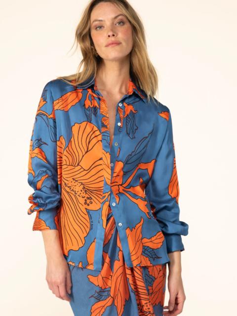 Shirt Eileen - Blue Hibiscus