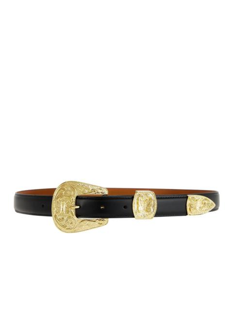 Leather Papillon Western Tip Belt