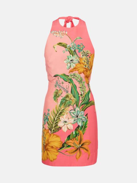 Anika floral linen minidress