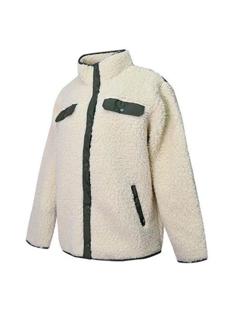 (WMNS) Vans Casual polar fleece Sports Jacket Creamy White VN0A5LJ3BWQ