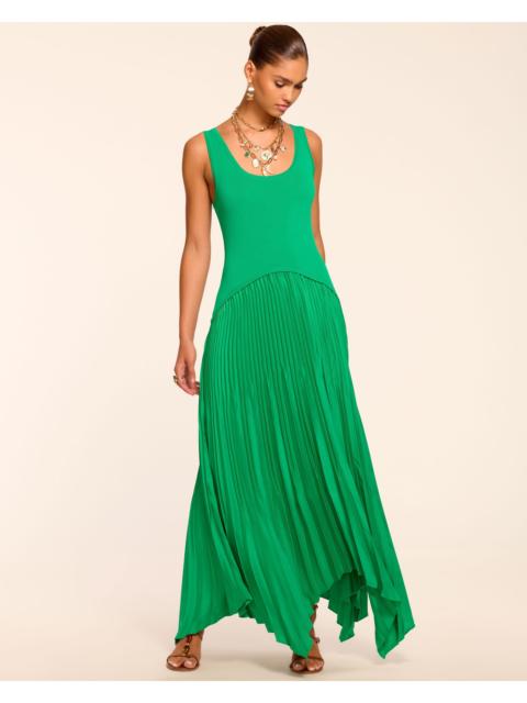 Davinia Knit Combo Pleated Maxi Dress