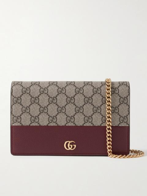 Petite Marmont Leather And Logo-print Coated-canvas Wallet
