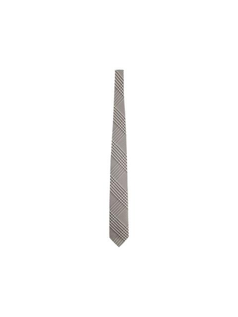 checked silk tie