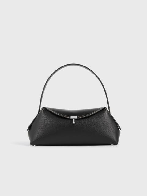 T-lock grained-leather shoulder black
