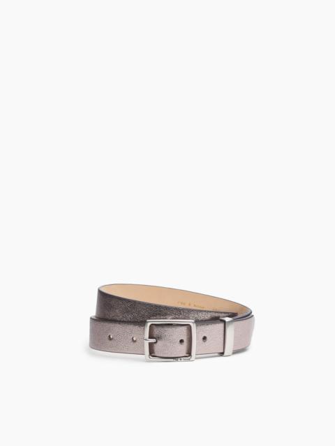 X Boyfriend Metallic Leather Belt