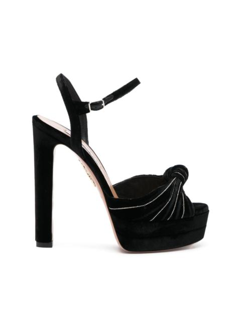 Atelier Plateau 130mm velvet pumps