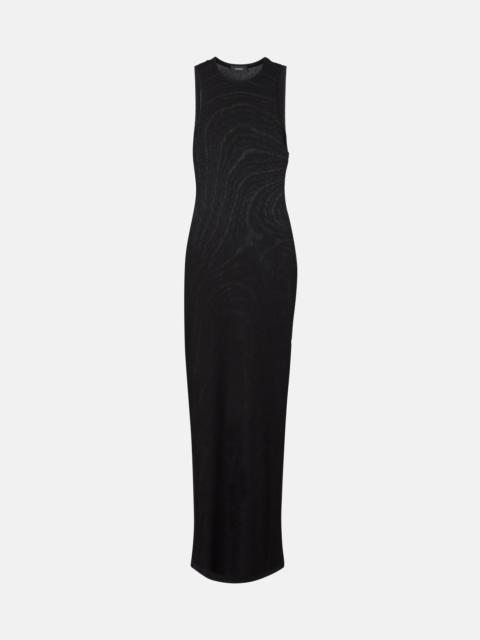 Racer cotton-blend maxi dress