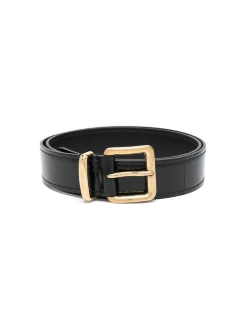 patent-leather belt