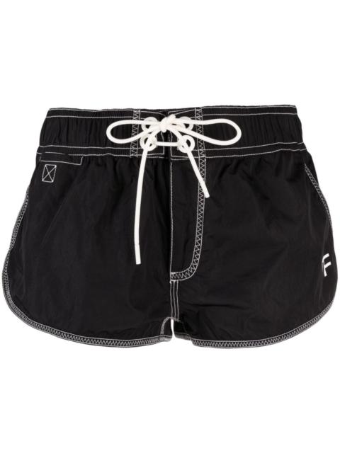 logo-print drawstring-waist shorts