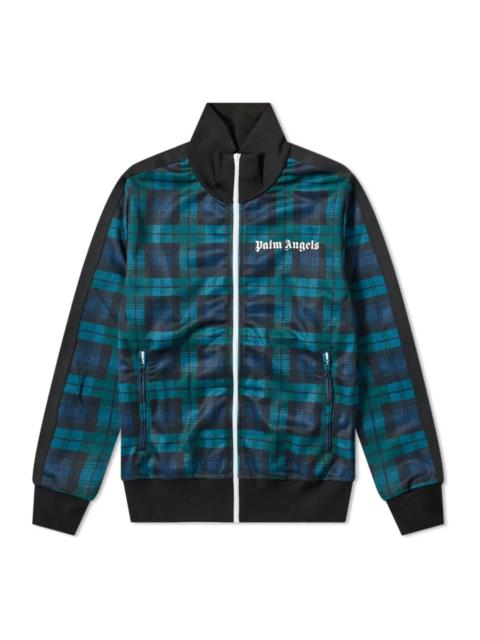 Palm Angels Black Watch Tartan Track Jacket 'Navy Green' PMBD001E20FAB0041201